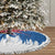 Serbia Christmas Tree Skirt with Wolf Howling Moon Serbian Flag and Red Blue White Winter Forest Pattern Design - Wonder Print Shop
