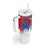 Serbia Christmas Tumbler With Handle with Wolf Howling Moon Serbian Flag and Red Blue White Winter Forest Pattern Design - Wonder Print Shop