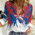 Serbia Christmas Women Casual Shirt with Wolf Howling Moon Serbian Flag and Red Blue White Winter Forest Pattern Design - Wonder Print Shop