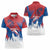 Serbia Christmas Women Polo Shirt with Wolf Howling Moon Serbian Flag and Red Blue White Winter Forest Pattern Design - Wonder Print Shop
