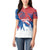 Serbia Christmas Women Polo Shirt with Wolf Howling Moon Serbian Flag and Red Blue White Winter Forest Pattern Design - Wonder Print Shop