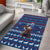 Serbia Christmas Area Rug with Traditional Santa Eagle Serbian Coat of Arms and Blue Red White Folk Pattern Design - Wonder Print Shop