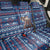Serbia Christmas Back Car Seat Cover with Traditional Santa Eagle Serbian Coat of Arms and Blue Red White Folk Pattern Design - Wonder Print Shop