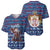 Serbia Christmas Baseball Jersey with Traditional Santa Eagle Serbian Coat of Arms and Blue Red White Folk Pattern Design - Wonder Print Shop