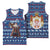 Serbia Christmas Basketball Jersey with Traditional Santa Eagle Serbian Coat of Arms and Blue Red White Folk Pattern Design - Wonder Print Shop