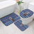 Serbia Christmas Bathroom Set with Traditional Santa Eagle Serbian Coat of Arms and Blue Red White Folk Pattern Design - Wonder Print Shop