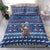 Serbia Christmas Bedding Set with Traditional Santa Eagle Serbian Coat of Arms and Blue Red White Folk Pattern Design - Wonder Print Shop