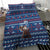 Serbia Christmas Bedding Set with Traditional Santa Eagle Serbian Coat of Arms and Blue Red White Folk Pattern Design - Wonder Print Shop