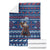 Serbia Christmas Blanket with Traditional Santa Eagle Serbian Coat of Arms and Blue Red White Folk Pattern Design - Wonder Print Shop
