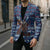Serbia Christmas Blazer with Traditional Santa Eagle Serbian Coat of Arms and Blue Red White Folk Pattern Design - Wonder Print Shop