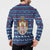 Serbia Christmas Button Sweatshirt with Traditional Santa Eagle Serbian Coat of Arms and Blue Red White Folk Pattern Design - Wonder Print Shop