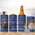 Serbia Christmas 4 in 1 Can Cooler Tumbler with Traditional Santa Eagle Serbian Coat of Arms and Blue Red White Folk Pattern Design - Wonder Print Shop