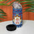 Serbia Christmas 4 in 1 Can Cooler Tumbler with Traditional Santa Eagle Serbian Coat of Arms and Blue Red White Folk Pattern Design - Wonder Print Shop