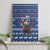 Serbia Christmas Canvas Wall Art with Traditional Santa Eagle Serbian Coat of Arms and Blue Red White Folk Pattern Design - Wonder Print Shop