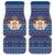 Serbia Christmas Car Mats with Traditional Santa Eagle Serbian Coat of Arms and Blue Red White Folk Pattern Design - Wonder Print Shop