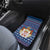 Serbia Christmas Car Mats with Traditional Santa Eagle Serbian Coat of Arms and Blue Red White Folk Pattern Design - Wonder Print Shop