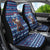 Serbia Christmas Car Seat Cover with Traditional Santa Eagle Serbian Coat of Arms and Blue Red White Folk Pattern Design - Wonder Print Shop