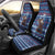 Serbia Christmas Car Seat Cover with Traditional Santa Eagle Serbian Coat of Arms and Blue Red White Folk Pattern Design - Wonder Print Shop