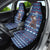 Serbia Christmas Car Seat Cover with Traditional Santa Eagle Serbian Coat of Arms and Blue Red White Folk Pattern Design - Wonder Print Shop