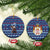 Serbia Christmas Ceramic Ornament with Traditional Santa Eagle Serbian Coat of Arms and Blue Red White Folk Pattern Design - Wonder Print Shop