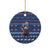 Serbia Christmas Ceramic Ornament with Traditional Santa Eagle Serbian Coat of Arms and Blue Red White Folk Pattern Design - Wonder Print Shop