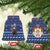Serbia Christmas Ceramic Ornament with Traditional Santa Eagle Serbian Coat of Arms and Blue Red White Folk Pattern Design - Wonder Print Shop