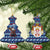 Serbia Christmas Ceramic Ornament with Traditional Santa Eagle Serbian Coat of Arms and Blue Red White Folk Pattern Design - Wonder Print Shop