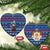Serbia Christmas Ceramic Ornament with Traditional Santa Eagle Serbian Coat of Arms and Blue Red White Folk Pattern Design - Wonder Print Shop