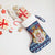 Serbia Christmas Stocking with Traditional Santa Eagle Serbian Coat of Arms and Blue Red White Folk Pattern Design - Wonder Print Shop