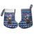 Serbia Christmas Stocking with Traditional Santa Eagle Serbian Coat of Arms and Blue Red White Folk Pattern Design - Wonder Print Shop