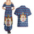 Serbia Christmas Couples Matching Summer Maxi Dress and Hawaiian Shirt with Traditional Santa Eagle Serbian Coat of Arms and Blue Red White Folk Pattern Design - Wonder Print Shop