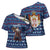 Serbia Christmas Cross Shoulder Shirt with Traditional Santa Eagle Serbian Coat of Arms and Blue Red White Folk Pattern Design - Wonder Print Shop