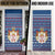 Serbia Christmas Door Cover with Traditional Santa Eagle Serbian Coat of Arms and Blue Red White Folk Pattern Design - Wonder Print Shop