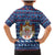Serbia Christmas Family Matching Mermaid Dress and Hawaiian Shirt with Traditional Santa Eagle Serbian Coat of Arms and Blue Red White Folk Pattern Design - Wonder Print Shop