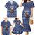 Serbia Christmas Family Matching Mermaid Dress and Hawaiian Shirt with Traditional Santa Eagle Serbian Coat of Arms and Blue Red White Folk Pattern Design - Wonder Print Shop