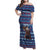 Serbia Christmas Family Matching Off Shoulder Maxi Dress and Hawaiian Shirt with Traditional Santa Eagle Serbian Coat of Arms and Blue Red White Folk Pattern Design - Wonder Print Shop