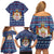 Serbia Christmas Family Matching Off Shoulder Short Dress and Hawaiian Shirt with Traditional Santa Eagle Serbian Coat of Arms and Blue Red White Folk Pattern Design - Wonder Print Shop