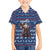 Serbia Christmas Family Matching Short Sleeve Bodycon Dress and Hawaiian Shirt with Traditional Santa Eagle Serbian Coat of Arms and Blue Red White Folk Pattern Design - Wonder Print Shop