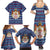 Serbia Christmas Family Matching Summer Maxi Dress and Hawaiian Shirt with Traditional Santa Eagle Serbian Coat of Arms and Blue Red White Folk Pattern Design - Wonder Print Shop