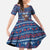 Serbia Christmas Family Matching Tank Maxi Dress and Hawaiian Shirt with Traditional Santa Eagle Serbian Coat of Arms and Blue Red White Folk Pattern Design - Wonder Print Shop