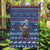 Serbia Christmas Garden Flag with Traditional Santa Eagle Serbian Coat of Arms and Blue Red White Folk Pattern Design - Wonder Print Shop
