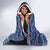 Serbia Christmas Hooded Blanket with Traditional Santa Eagle Serbian Coat of Arms and Blue Red White Folk Pattern Design - Wonder Print Shop