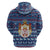 Serbia Christmas Hoodie with Traditional Santa Eagle Serbian Coat of Arms and Blue Red White Folk Pattern Design - Wonder Print Shop