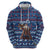 Serbia Christmas Hoodie with Traditional Santa Eagle Serbian Coat of Arms and Blue Red White Folk Pattern Design - Wonder Print Shop