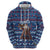 Serbia Christmas Hoodie with Traditional Santa Eagle Serbian Coat of Arms and Blue Red White Folk Pattern Design - Wonder Print Shop
