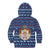 Serbia Christmas Kid Hoodie with Traditional Santa Eagle Serbian Coat of Arms and Blue Red White Folk Pattern Design - Wonder Print Shop