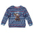 Serbia Christmas Kid Ugly Christmas Sweater with Traditional Santa Eagle Serbian Coat of Arms and Blue Red White Folk Pattern Design - Wonder Print Shop