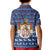 Serbia Christmas Kid Polo Shirt with Traditional Santa Eagle Serbian Coat of Arms and Blue Red White Folk Pattern Design - Wonder Print Shop