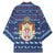 Serbia Christmas Kimono with Traditional Santa Eagle Serbian Coat of Arms and Blue Red White Folk Pattern Design - Wonder Print Shop