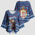 Serbia Christmas Kimono Sleeve Blouse with Traditional Santa Eagle Serbian Coat of Arms and Blue Red White Folk Pattern Design - Wonder Print Shop